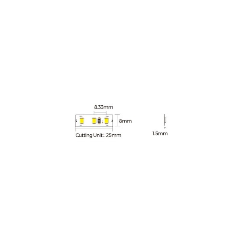 LED лента COLORS 120-2835-24V-IP20 8.8W 955Lm 3500K 5м (DJ120-24V-8mm-PW)