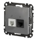 Телефонная/компьютерная розетка Schneider Electric Sedna Design & Elements RJ11+RJ45 кат. 6 UTP алюминий SDD113468