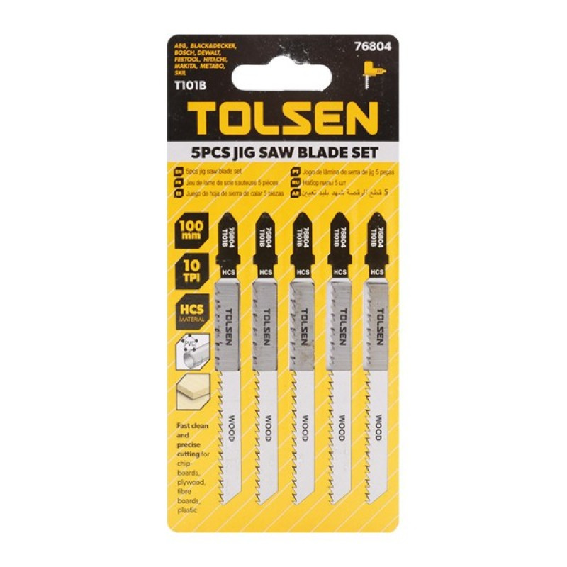 Комплект лобзикових полотен Tolsen (76804) Т101В (5шт)