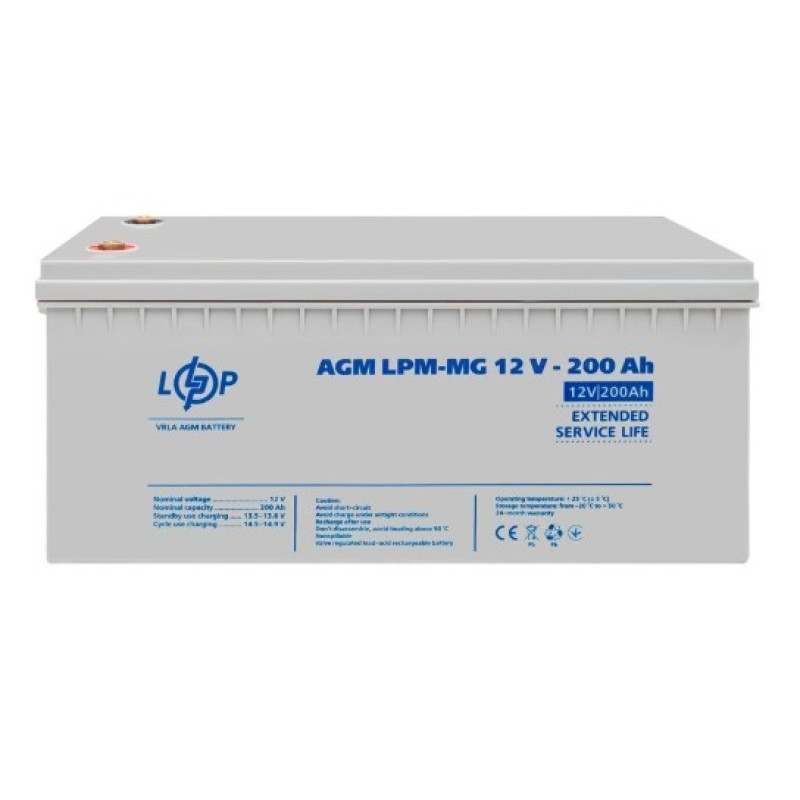 Аккумулятор LogicPower AGM LPM-MG 12-200 Ah 12В