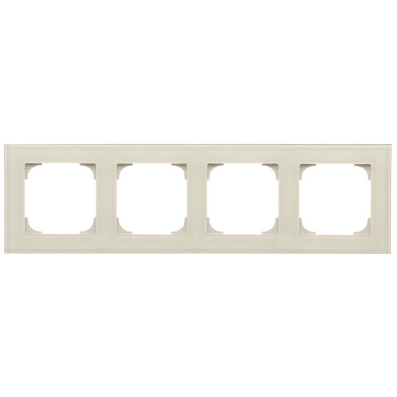 Четырехместная рамка ABB Sky 2CLA857400A3001 8574 CB (белое стекло)