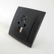 Розетка Nilson Touran чорна комп'ютерна CAT5e RJ45 ( 24221044 )