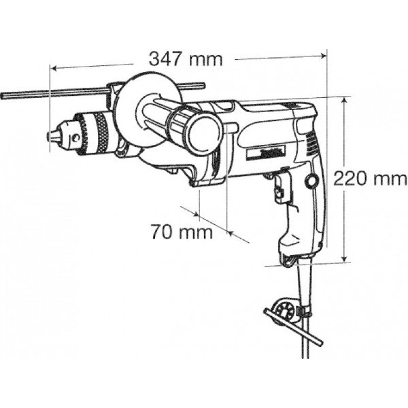 Дрель безударная Makita DP4011 720Вт