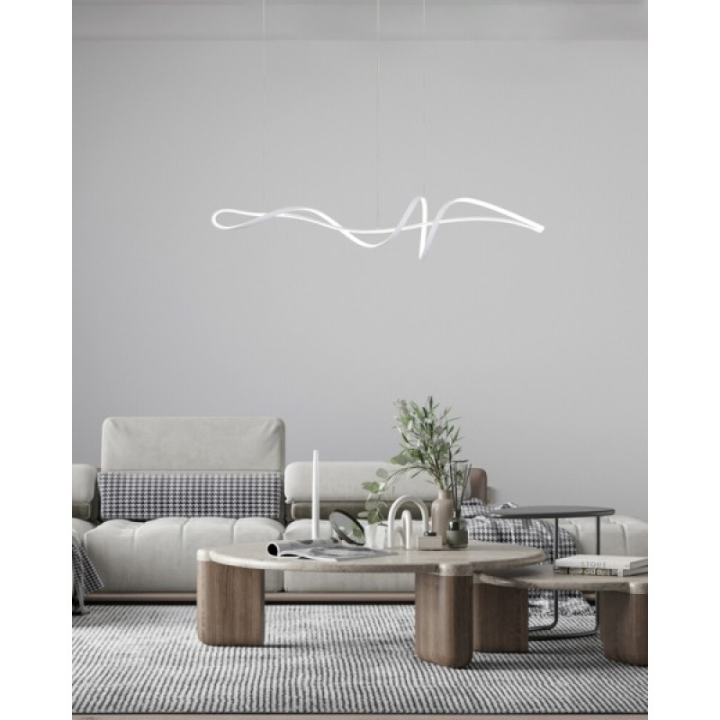 Подвесной светильник, люстра Italux PND-23523-WH Mila LED 1x40W 3000K-6000K 3700Lm IP20 белый