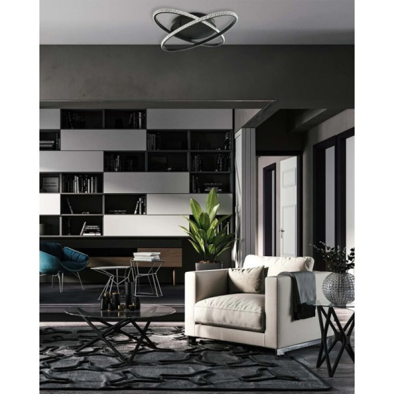 Люстра Goldlux 336729 Diana LED 1x34W 4000K 4500Lm IP20 черная