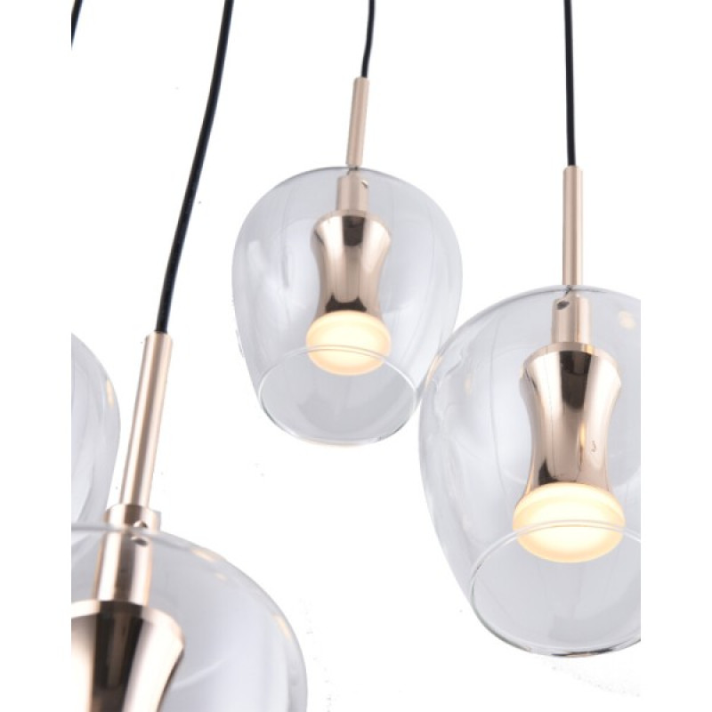 Люстра Zuma Line 5905316668195 Nelson LED 11x33W 3000K 3900Lm IP20 золота