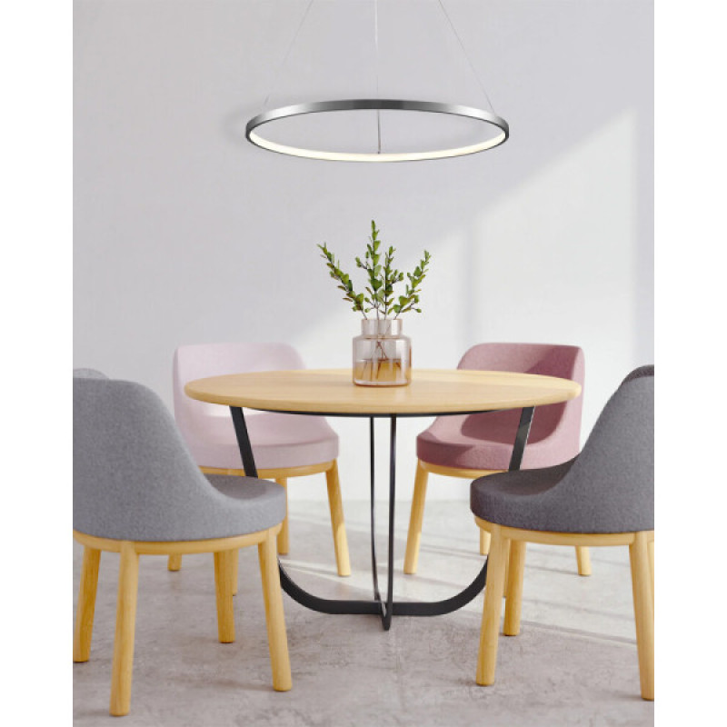 Підвісний світильник, люстра Goldlux 330000 Lea 1 Led 1x20W 4000K 2600Lm IP20 Срібло