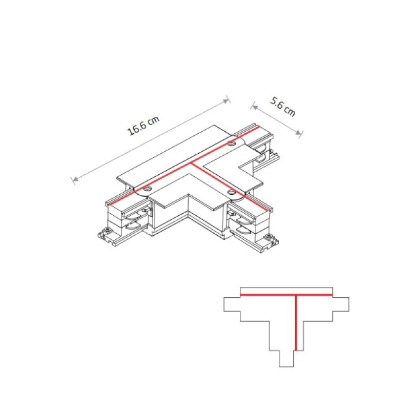 Соединитель Nowodvorski 8248 CTLS Recessed Power T Connector Left 1 T-R1 IP20 черный