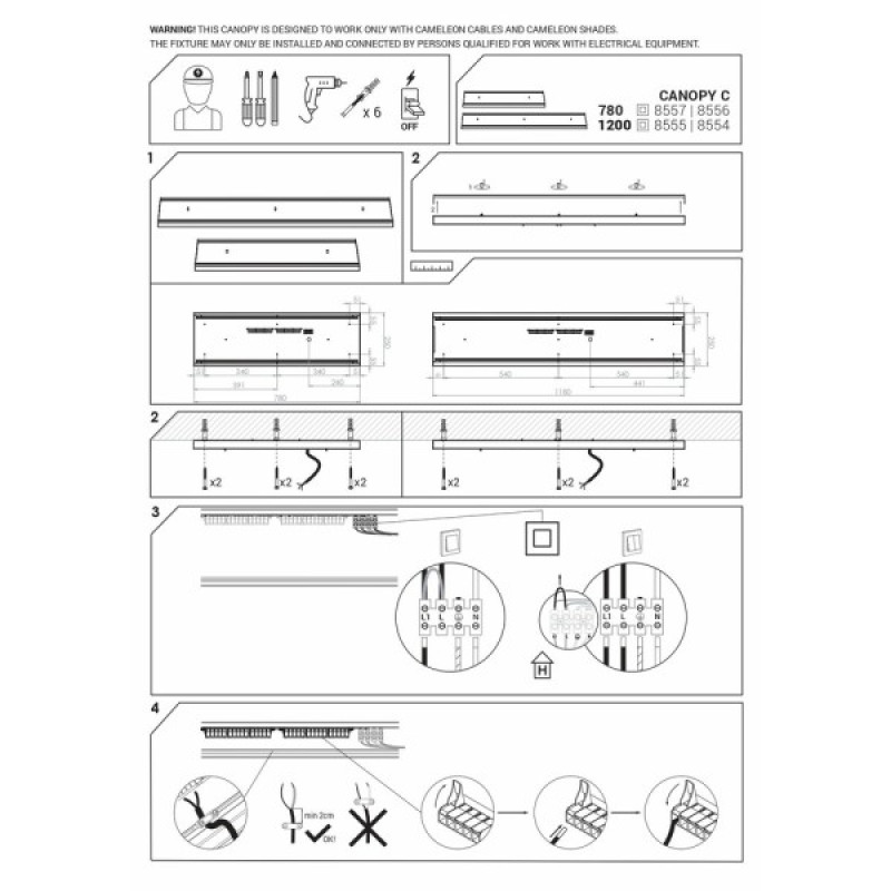 Основа Nowodvorski 8556 Cameleon Canopy C 780 10W IP20 Bl