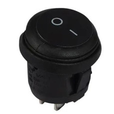 Переключатель TNSy KCD1-5-101W B/B круглый с подсветкой IP65 черный (TNSy5500721)
