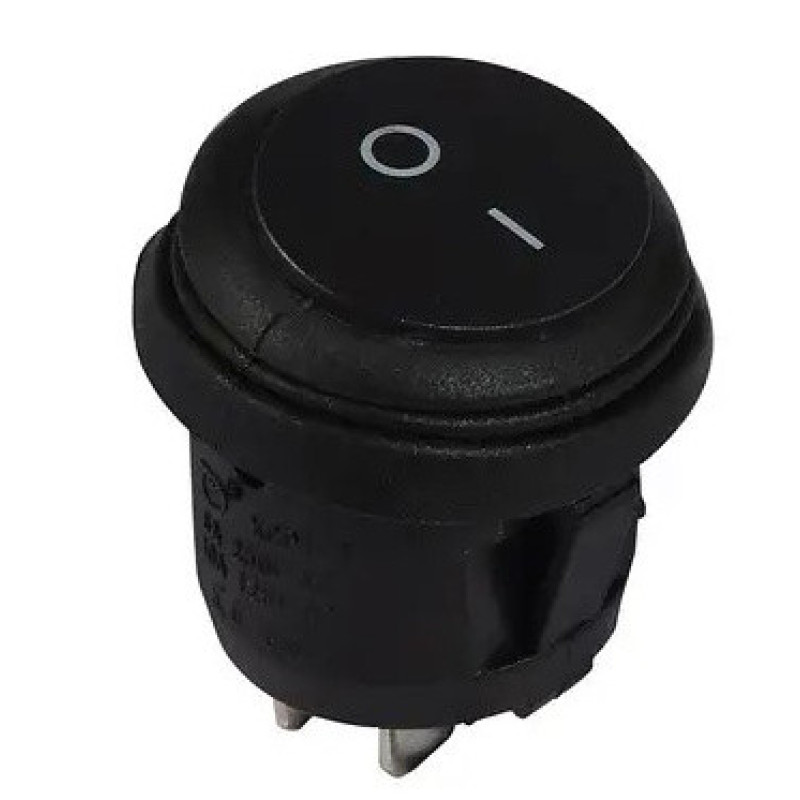 Переключатель TNSy KCD1-5-101W B/B круглый с подсветкой IP65 черный (TNSy5500721)