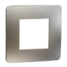Одноместная рамка Schneider Electric Unica New NU280255M матовая хром/белый