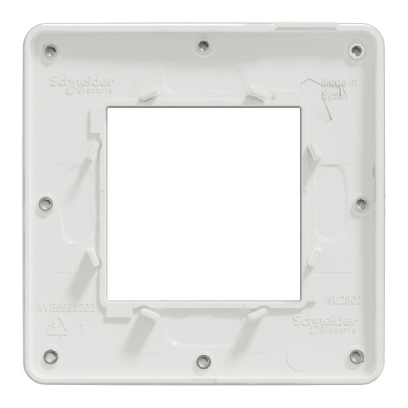 Одноместная рамка Schneider Electric Unica New NU280255M матовая хром/белый