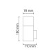 Вуличний світильник Goldlux 304612 New york E27 1x12W IP44 GR
