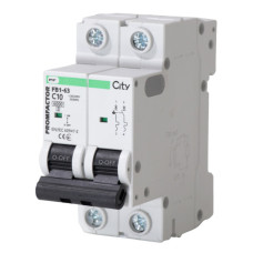 Автомат электропитания Promfactor CITY FB1-63 2P C 10A 6кА (FB1CI2010)