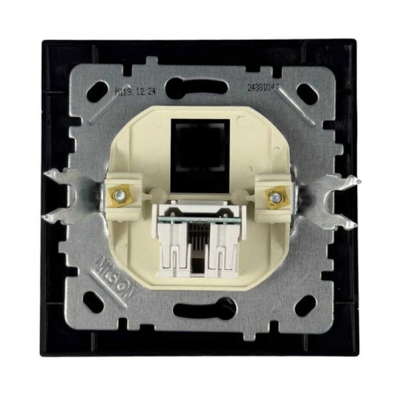 Розетка Nilson Touran черная мат компьютерная 2-я CAT5e RJ45 ( 24381044 )