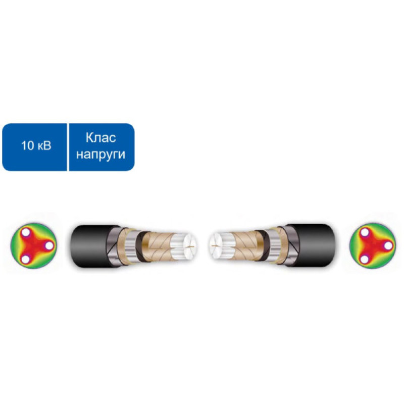 З’єднувальна муфта для трьохжильного кабелю JTpPTHC 12 35-70 CM 12кВ (560810)