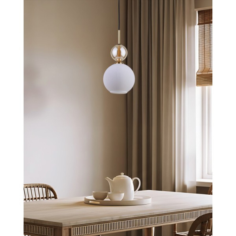 Підвісний світильник, люстра TK Lighting 11590 Sophia E14 1x10W IP20 бурштиновий