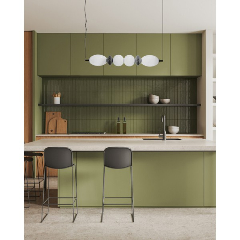Підвісний світильник, люстра Italux PND-94921-4A-BK Balos LED 1x23W 3000K 2840Lm IP20 чорний