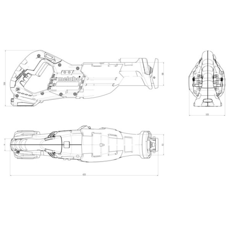 Аккумуляторная сабельная пила Metabo SSEP 18 LT 0-3000 ход/мин (601616850)