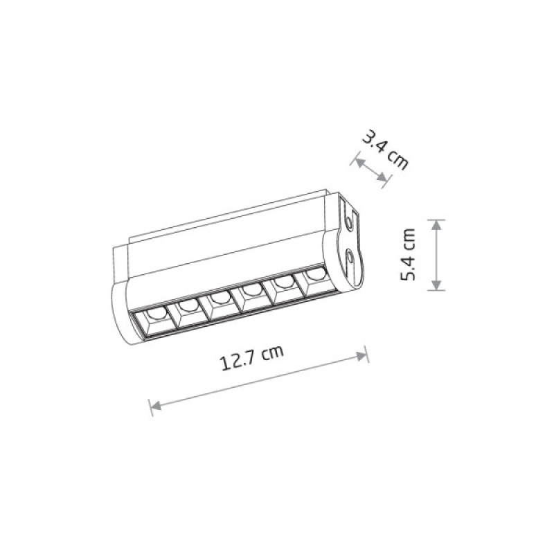 Магнітний трековий світильник Nowodvorski 11310 UT-LVM Focus Swing LED 1x6W 500Lm IP20 чорний