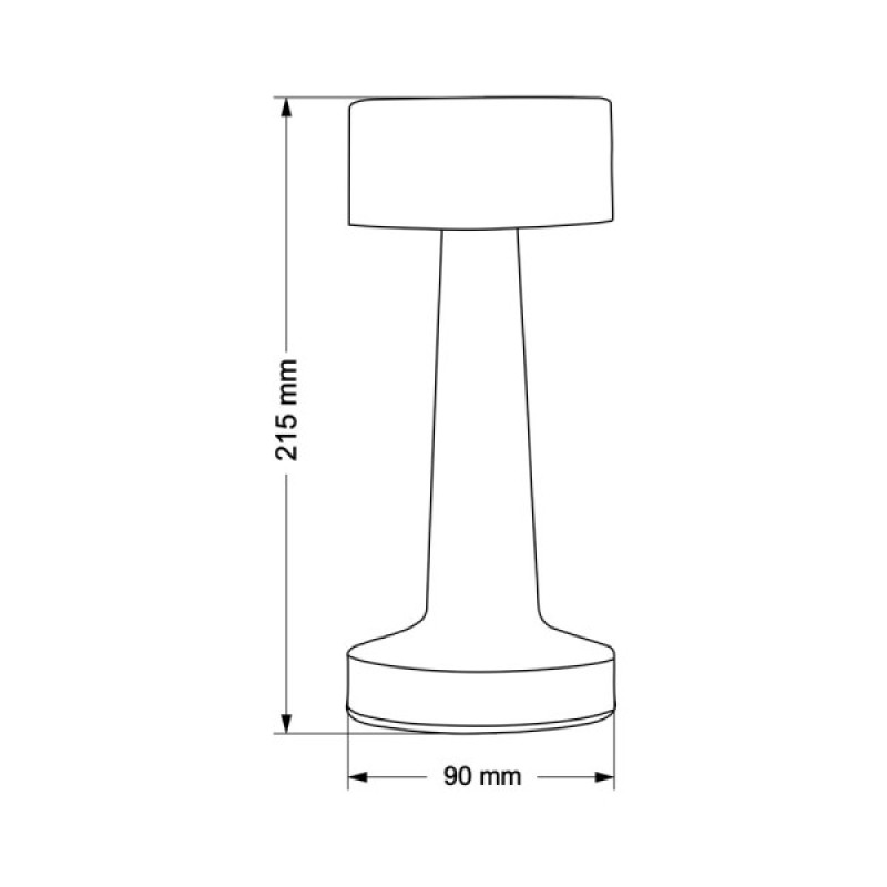 Настільна лампа з акумулятором Goldlux 328014 Simply LED 2700K+4000K+6500K IP20 чорна