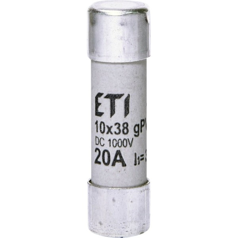 Запобіжник ETI 002625085 CH 10x38 gPV 20A 1000V (30kA)
