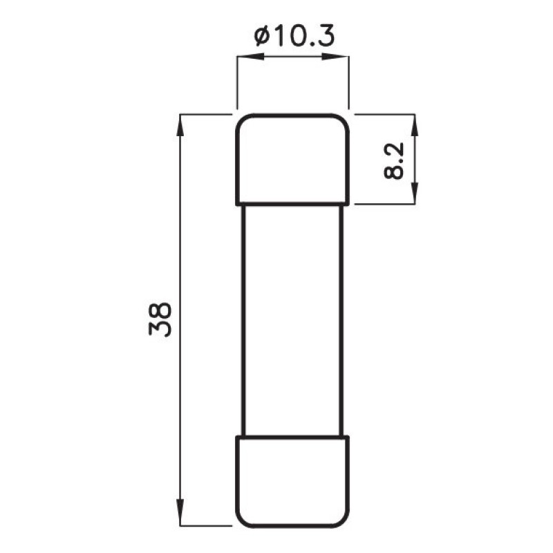 Запобіжник ETI 002625085 CH 10x38 gPV 20A 1000V (30kA)