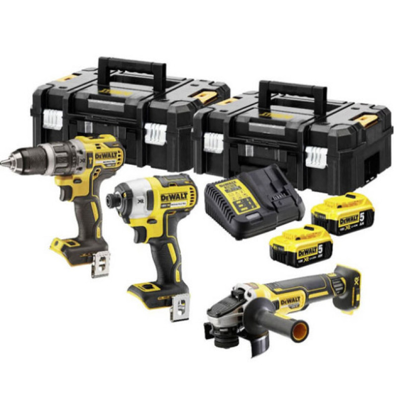 Набор из электроинструментов DeWALT DCK384P2T (DCD796, DCF887, DCG405) c 2 АКБ и ЗУ