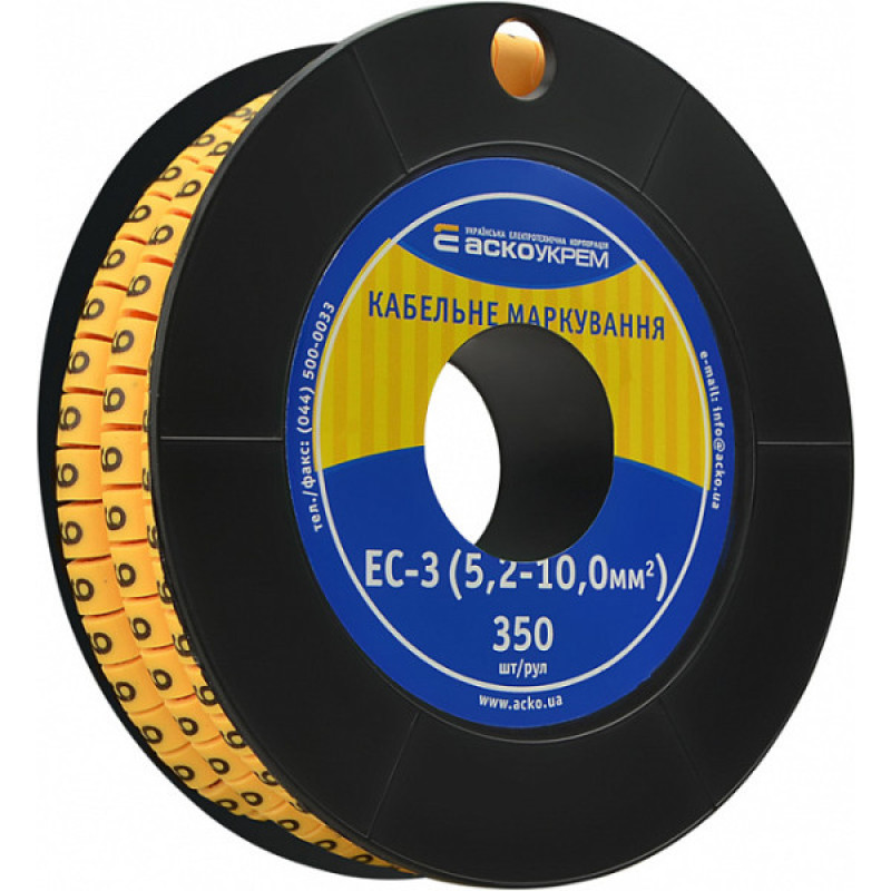Кабельный маркер Аско-Укрем EC-3 символ «6» (A0150080039)