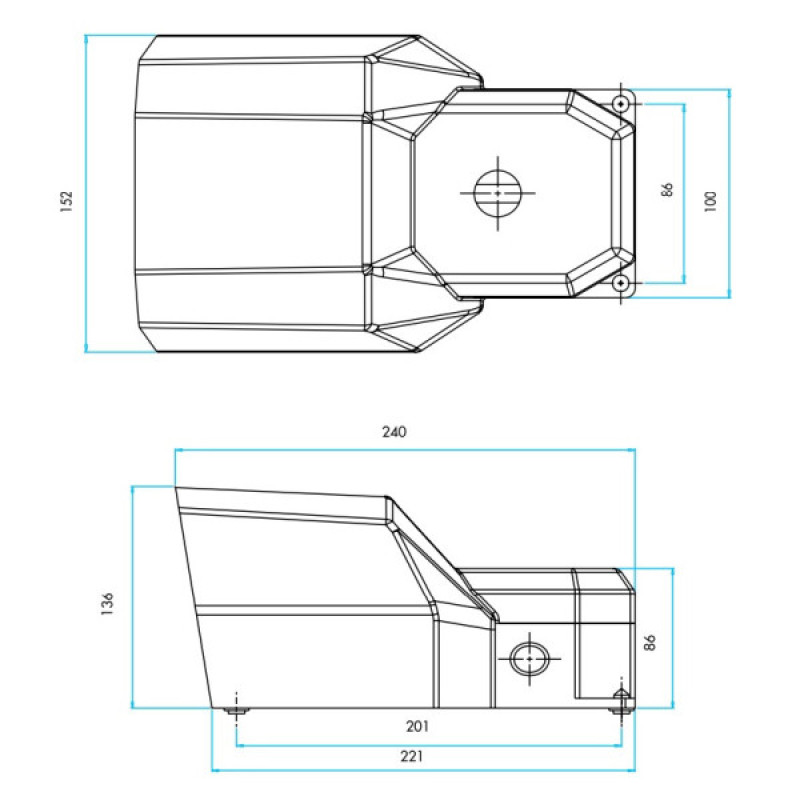 Пластикова педаль EMAS PDKS11GX10 в алюмінієвому кожусі