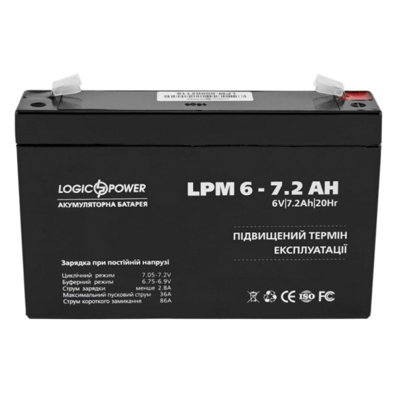 Аккумулятор AGM LPM 6-7.2 AH