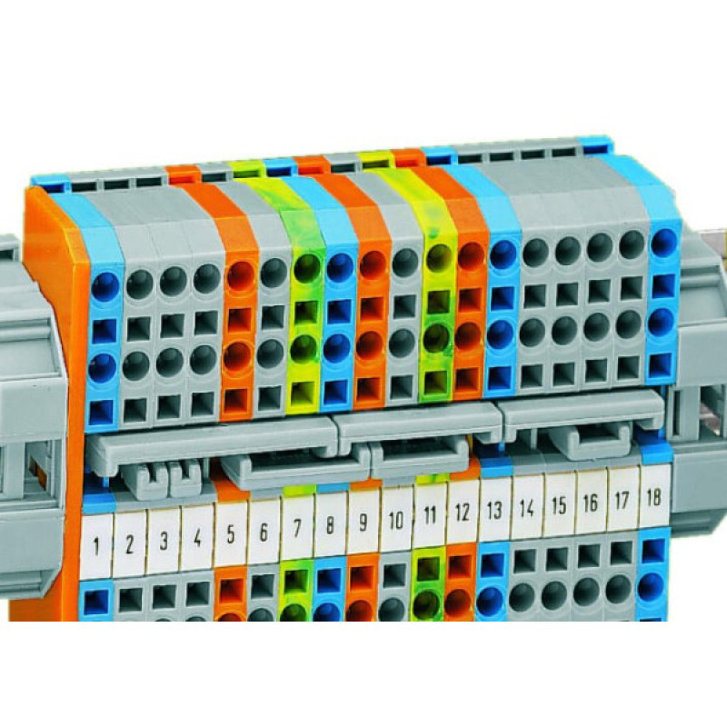 Ступенчатая перемычка Wago 781-452 1-2 32А (серая)