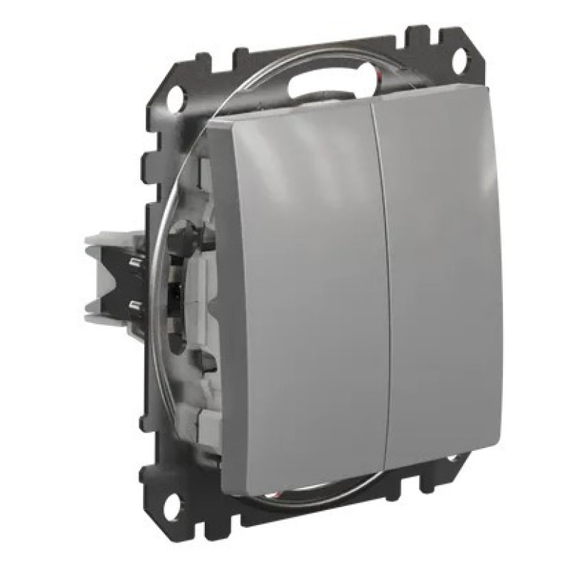 Двоклавішний вимикач Schneider Electric Sedna Design & Elements алюміній SDD113105
