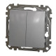 Двоклавішний вимикач Schneider Electric Sedna Design & Elements алюміній SDD113105