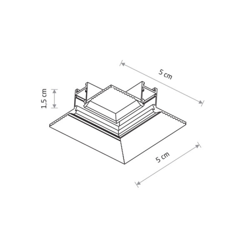 Встроенный горизонтальный угловой соединитель Nowodvorski 11732 NANO-LVM Recessed Horizintal Corner IP20 черный