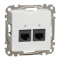 Двойная компьютерная розетка Schneider Electric Sedna Design & Elements RJ45 кат. 5е UTP белая SDD111452