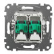 Двойная компьютерная розетка Schneider Electric Sedna Design & Elements RJ45 кат. 5е UTP белая SDD111452