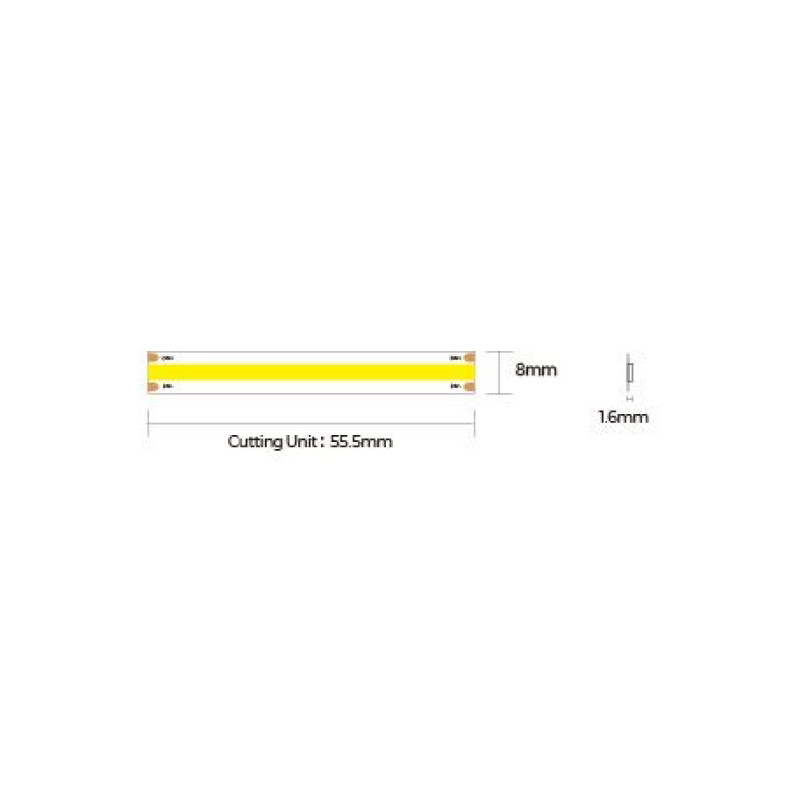 LED лента COLORS COB-24V-IP33 10W 830Lm 3000K 5м (DF8-24V-8mm-WW)