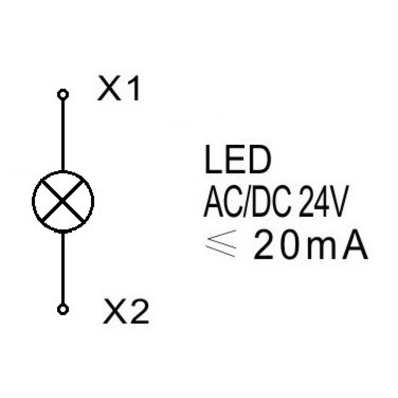 Зеленый LED индикатор Schrack BZ501213B 24В AC/DC
