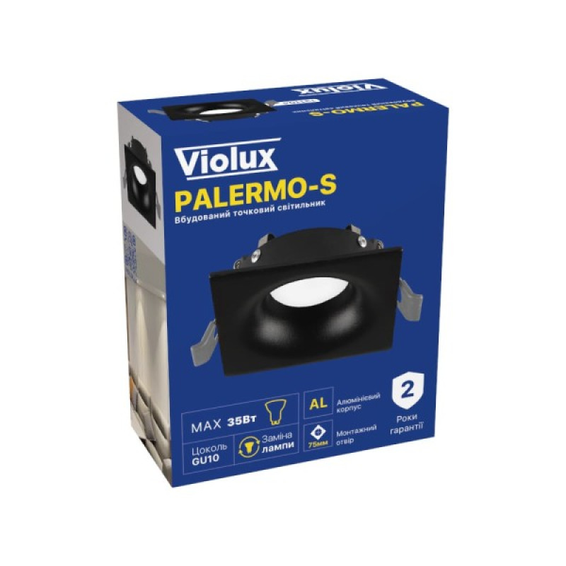 Светильник точечный Violux PALERMO-S GU10 IP20 черный ( 131104 )