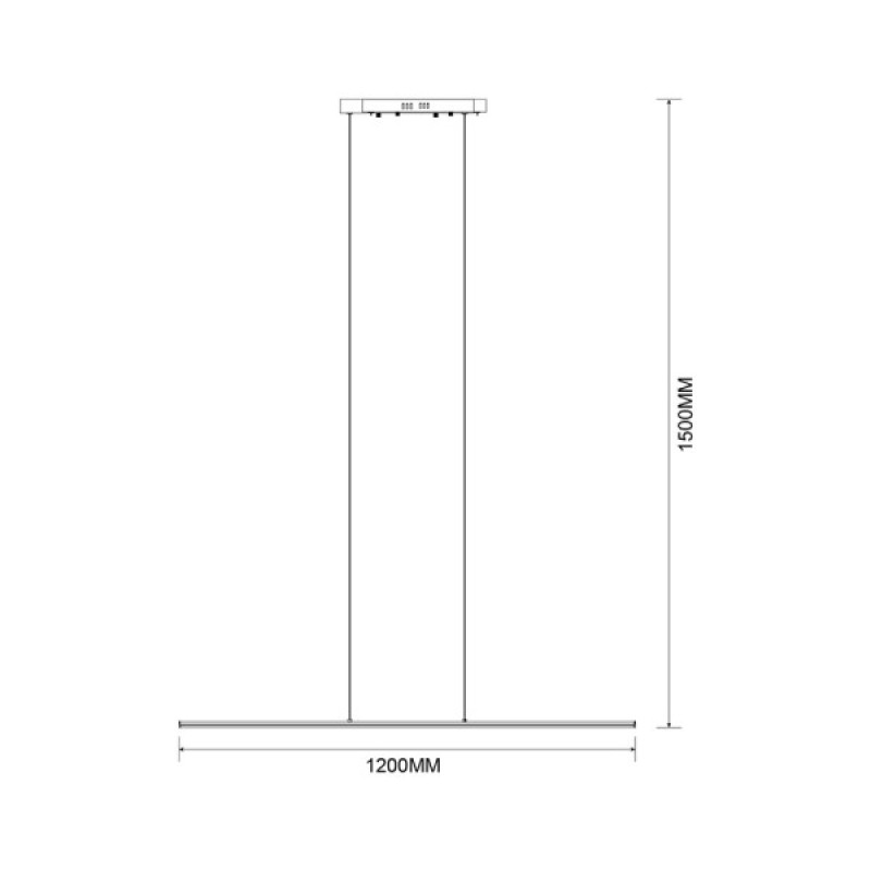 Підвісний світильник, люстра Zuma Line 5905316692657 Esero LED 1x20W 4000K 1400Lm IP20 чорний