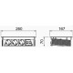 Висувний розетковий блок OBO Bettermann (6116806) з кришкою на 3 розетки 2р+E 250V AC+2 RJ45 Cat.6 кабель 3м з нержавіючої сталі