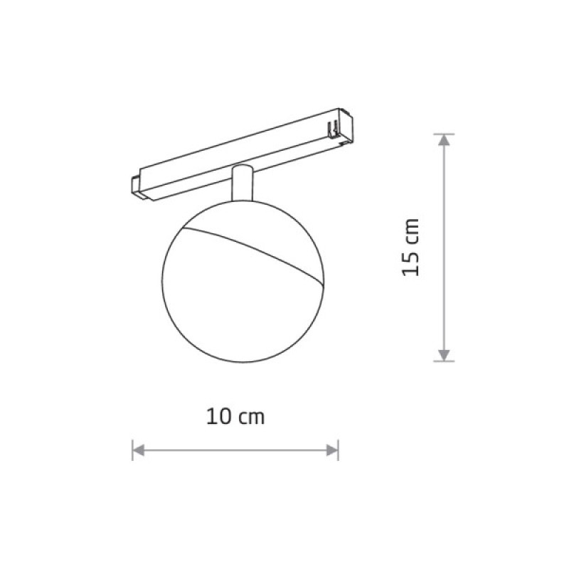 Магнитный трековый светильник Nowodvorski 10647 LVM Lid LED 1x8W 4000K 650Lm IP20 черный